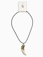 Кулон унисекс «Клык льва», цвет белый в чернёном золоте на чёрном шнурке, 45 см - фото 63060318