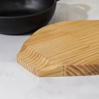 Сковорода «Вок», 20,5×15,5×4 см, на деревянной подставке - Фото 4