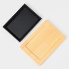 Сковорода «Прованс», 22×16×1.6 см, на деревянной подставке, чугун, чёрная - Фото 5