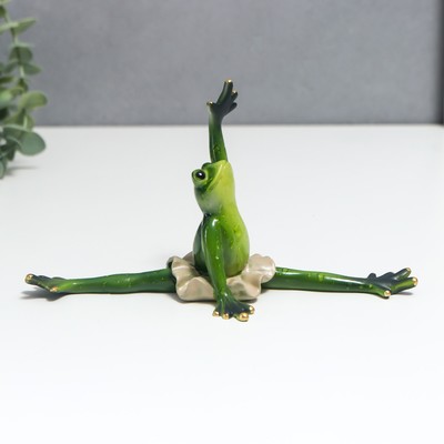 Фигурка полистоун лак «Лягуха балерина - шпагат», 11×7×20 см