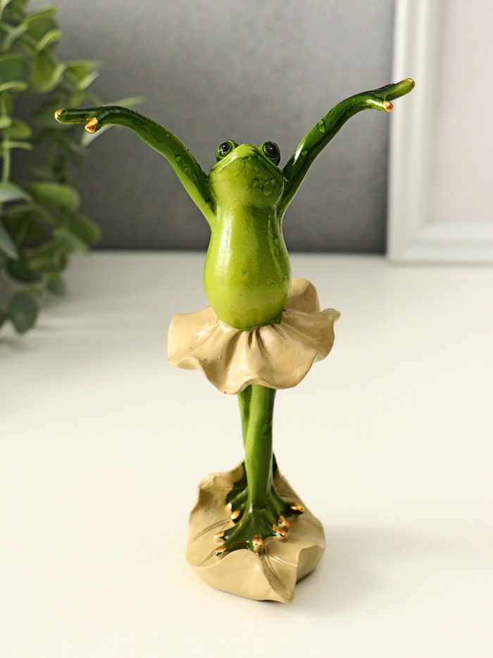Фигурка полистоун лак «Лягуха балерина: полёт», 17×7×10 см - Фото 1