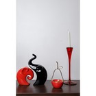 Сувенир керамика "Слоны красный и чёрный" набор 2 шт 12х12 22х13 см - фото 24507723