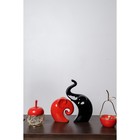 Сувенир керамика "Слоны красный и чёрный" набор 2 шт 12х12 22х13 см - фото 24507724