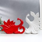 Сувенир керамика "Павлины красный и белый" набор 2 шт 17,5х27,5 24х19 см - фото 9572243
