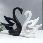 Сувенир керамика "Лебеди белый и чёрный" набор 2 шт 21х18 24х21 см 7330993