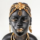 Сувенир полистоун бюст "Девушка из африканского племени" чёрный с золотом 23х10х18,5 см - Фото 5
