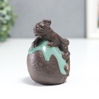 Сувенир керамика "Дракон на жемчужине" голубая глазурь 8,5х6,3 см  (артикул 7338664)  большой выбор товаров оптом и в розницу по низким ценам с доставкой