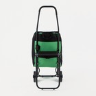 Сумка-тележка с сиденьем на шнурке, цвет чёрный/зелёный - Фото 2