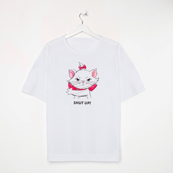 Футболка «Мари» Коты аристократы oversize, цвет белый - Фото 1