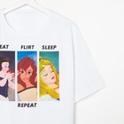 Футболка «Repeat» Принцессы oversize, цвет белый - фото 26600930 Футболка «Repeat» Принцессы oversize, цвет белый - фото 26600930