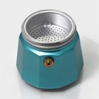 Кофеварка гейзерная Доляна Azure, на 1 чашку, 50 мл, цвет бирюзовый - Фото 7