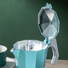 Кофеварка гейзерная Доляна Azure, на 6 чашек, 300 мл, цвет бирюзовый - Фото 4