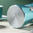 Кофеварка гейзерная Доляна Azure, на 6 чашек, 300 мл, цвет бирюзовый - Фото 6