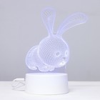 Светильник сенсорный «Кролик» LED 7 цветов USB/от батареек белый - Фото 15