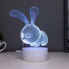 Светильник сенсорный «Кролик» LED 7 цветов USB/от батареек белый - Фото 3
