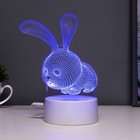 Светильник сенсорный «Кролик» LED 7 цветов USB/от батареек белый - Фото 6
