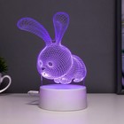 Светильник сенсорный «Кролик» LED 7 цветов USB/от батареек белый - Фото 7