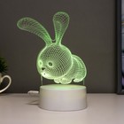 Светильник сенсорный «Кролик» LED 7 цветов USB/от батареек белый - Фото 8