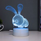 Светильник сенсорный «Кролик» LED 7 цветов USB/от батареек белый - Фото 9