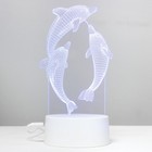 Светильник сенсорный «Дельфины» LED 7 цветов USB/от батареек белый RISALUX 6923339 - фото 9572613