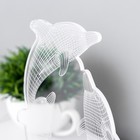Светильник сенсорный «Дельфины» LED 7 цветов USB/от батареек белый RISALUX 6923339 - фото 9572608