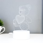 Светильник сенсорный «Мишутка» LED 7 цветов USB/от батареек белый - Фото 2