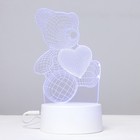 Светильник сенсорный «Мишутка» LED 7 цветов USB/от батареек белый - Фото 15