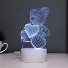 Светильник сенсорный «Мишутка» LED 7 цветов USB/от батареек белый - Фото 3