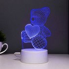 Светильник сенсорный «Мишутка» LED 7 цветов USB/от батареек белый - Фото 6