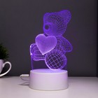 Светильник сенсорный «Мишутка» LED 7 цветов USB/от батареек белый - Фото 7