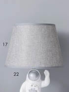 Лампа настольная RISALUX 16867/1, E14, 40 Вт, бело-серебристая, 22.5×22.5×42 см - Фото 5