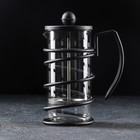 Чайник заварочный френч - пресс «Лофт», 350 мл, стекло, цвет чёрный - фото 4345550
