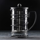 Чайник заварочный френч - пресс «Лофт», 800 мл, стекло, стекло, цвет чёрный - фото 9572903