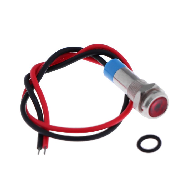 Светодиод, 12 В, 7.8×16.5 мм, посадочный d=6 мм, цвето свечения зеленый