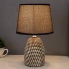 Лампа настольная с абажуром "Рабица коричневый" Е14 18х18х29 см RISALUX - Фото 2