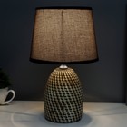Лампа настольная с абажуром "Рабица коричневый" Е14 18х18х29 см RISALUX - Фото 3
