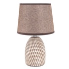 Лампа настольная с абажуром «Рабица коричневый» Е14 18×18×29 см RISALUX - фото 4671289