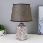 Лампа настольная с абажуром "Мандилина серый" Е14 18х18х29 см RISALUX - фото 319724091