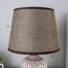 Лампа настольная с абажуром «Мандилина серый» Е14 18×18×29 см RISALUX - Фото 8