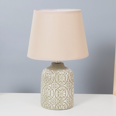 Лампа настольная с абажуром «Мандилина бежевый» Е14 18×18×29 см RISALUX