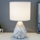 Лампа настольная «Ильмрамор» 1хЕ14 40 Вт бежевый 17.5×17.5×30.5 см RISALUX - фото 3772104