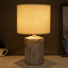 Лампа настольная RISALUX «Ильмрамор», 1хЕ14, 40 Вт, 17.5×17.5×30.5 см, бежевый - фото 59334722