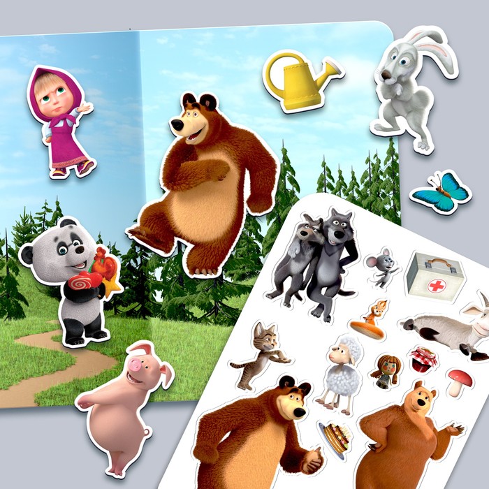 Магнитная игра «Маша и Медведь» - Фото 1