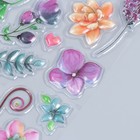 Наклейка пластик объёмные "Бабочки и цветочки" МИКС 14,5х25 см - Фото 3
