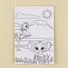 Наклейки бумажные с раскраской на обороте "Дикая природа", 11 х 16 см - Фото 4