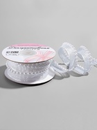 Лента декоративная с бусинами, 12 мм, 4.5±0.5 м, белая - Фото 1