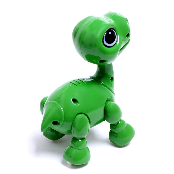 Робот «Динозавр» IQ BOT, интерактивный: реагирует на голос, звук, свет, на батарейках, зелёный - фото 1904469896