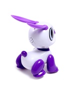 Робот кролик «Питомец» IQ BOT, интерактивный: с записью звуков, реагирует на хлопки, звук, свет, на батарейках, розовый - фото 6417471