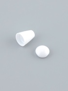 Набор наконечников для шнура, d=4 мм, 17×12 мм, 100 шт., белый - Фото 1