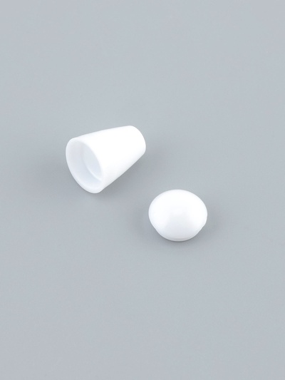 Набор наконечников для шнура, d=4 мм, 17×12 мм, 100 шт., белый